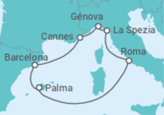 Itinerario del Crucero De la Croisette a los barrios romanos  TI - MSC Cruceros